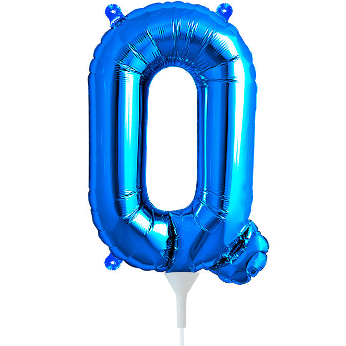 16" Airfill Only Self Sealing 16" Letter Q - Blue Foil Balloon