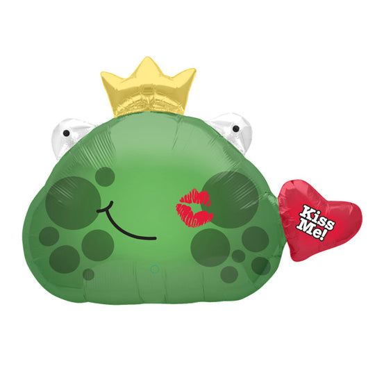32" Foil Balloon Kiss Me Frog Prince