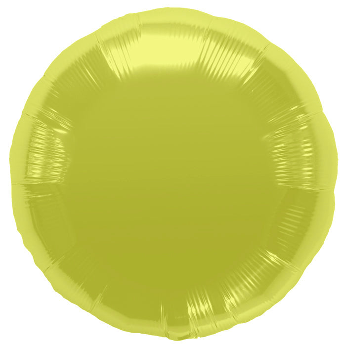 18" Northstar Brand Foil Balloon Citrine Yellow Round