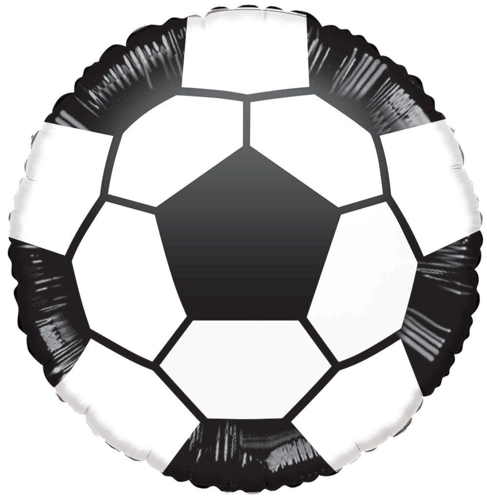 18" Soccer Black/White Foil Balloon