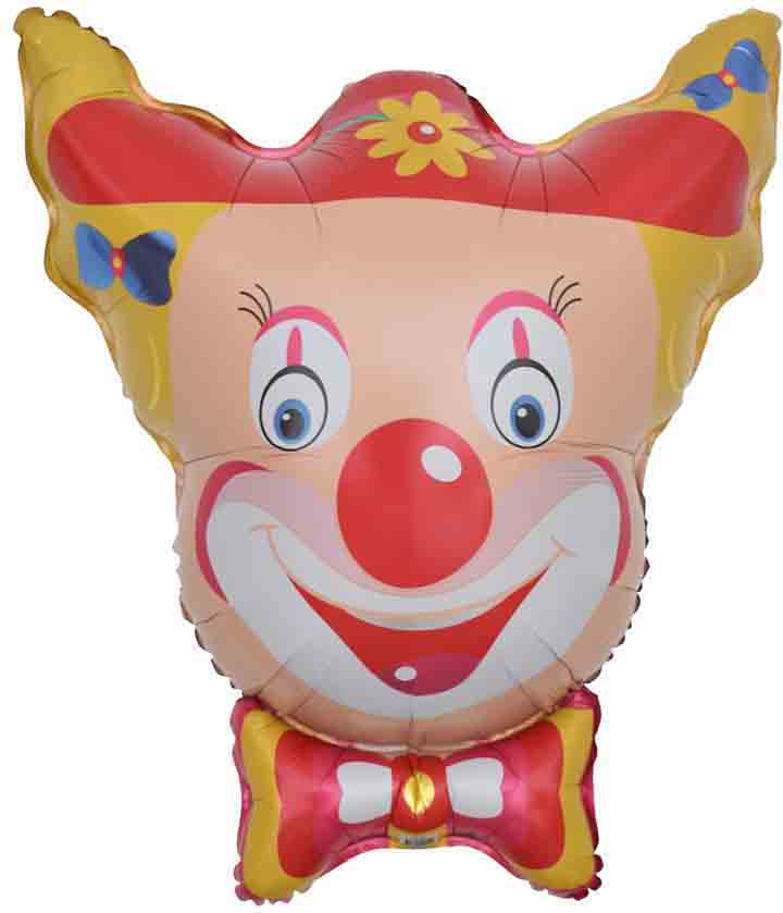 10" Airfill Only Clown With Hat Foil Balloon