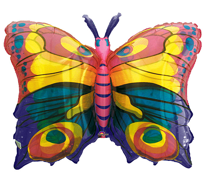27" See-Thru SuperShape Jewel Butterfly Balloon