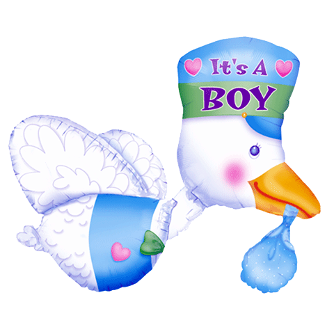 32" Bundle of Joy Stork - It's A Boy Multi-Balloon