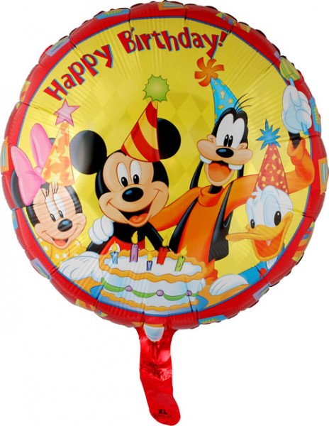 18" Mickey & Friends Happy Birthday Balloon