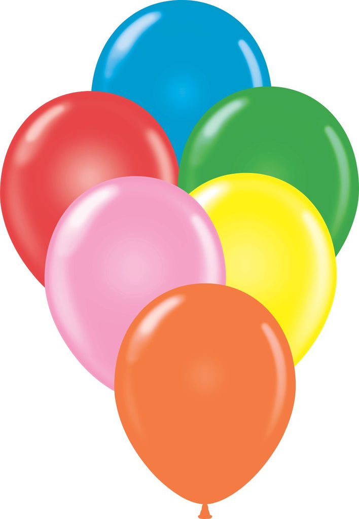 11" Standard Assorted Tuftex Latex Balloons (100 Per Bag)