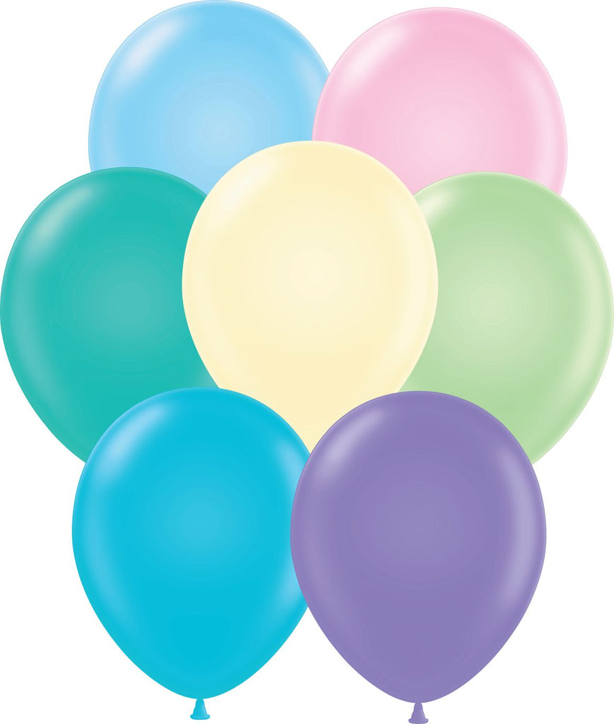 17" Pastel Assorted Tuftex Latex Balloons (50 Per Bag)