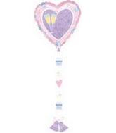 24" Wedding Wishes Drop A Line Balloon