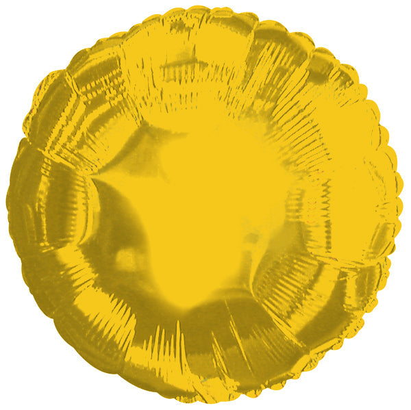 18" CTI Brand Gold Circle Balloon