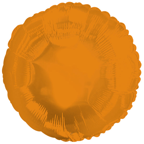 18" CTI Brand Orange Circle Foil Balloon