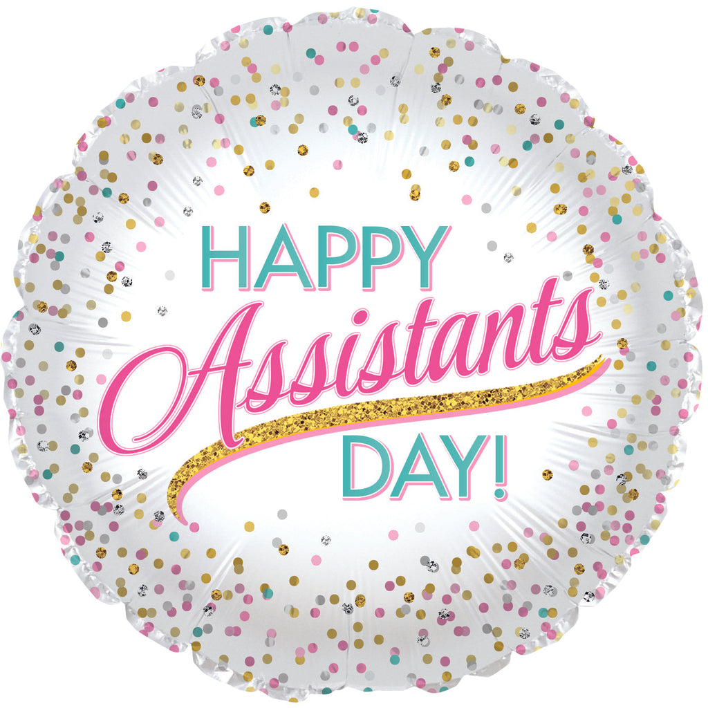 17" Assistant Day Dots Foil Balloons