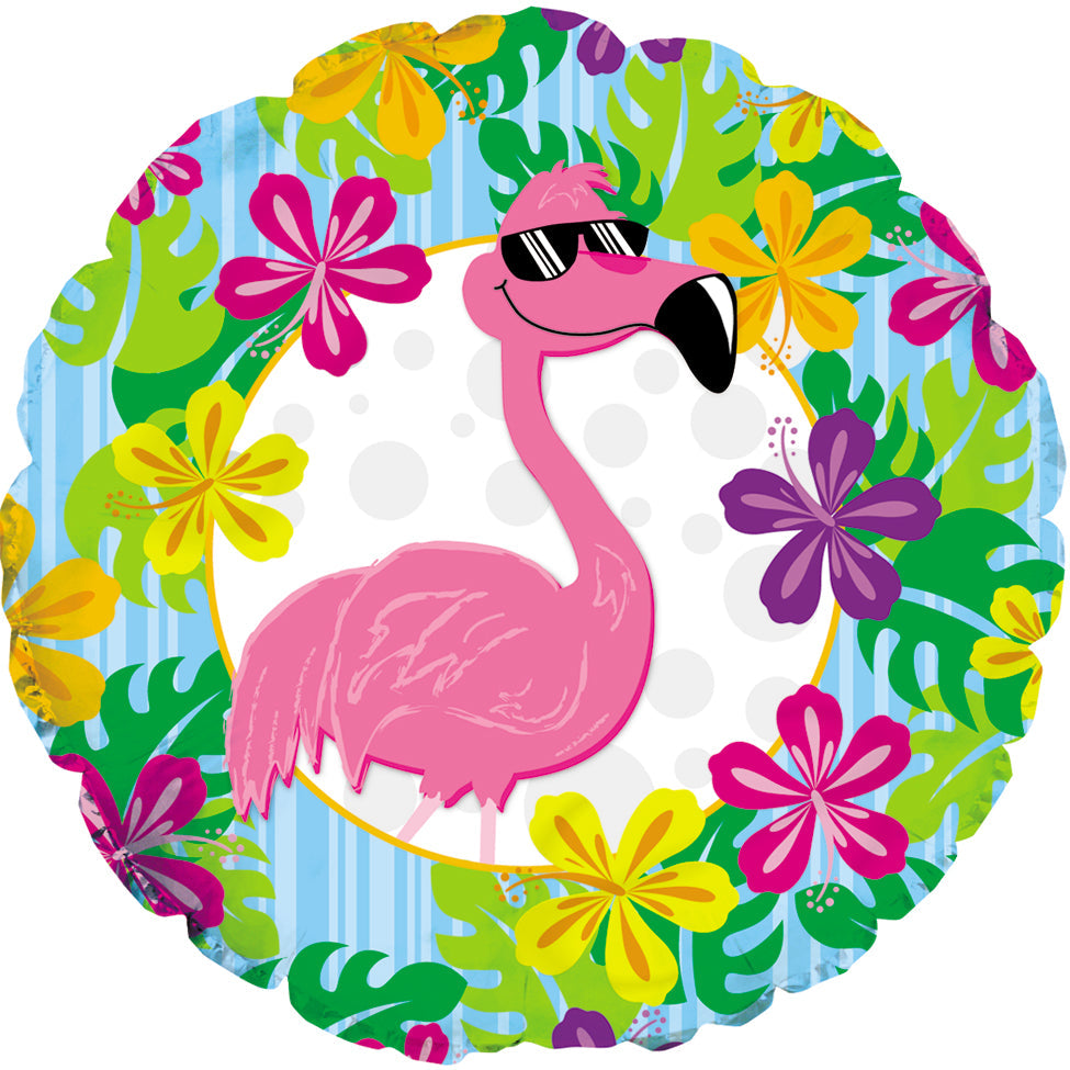 18" Flamingo Luau Balloon