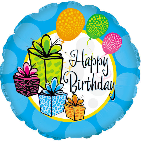 18" Happy Birthday Gifts Balloon