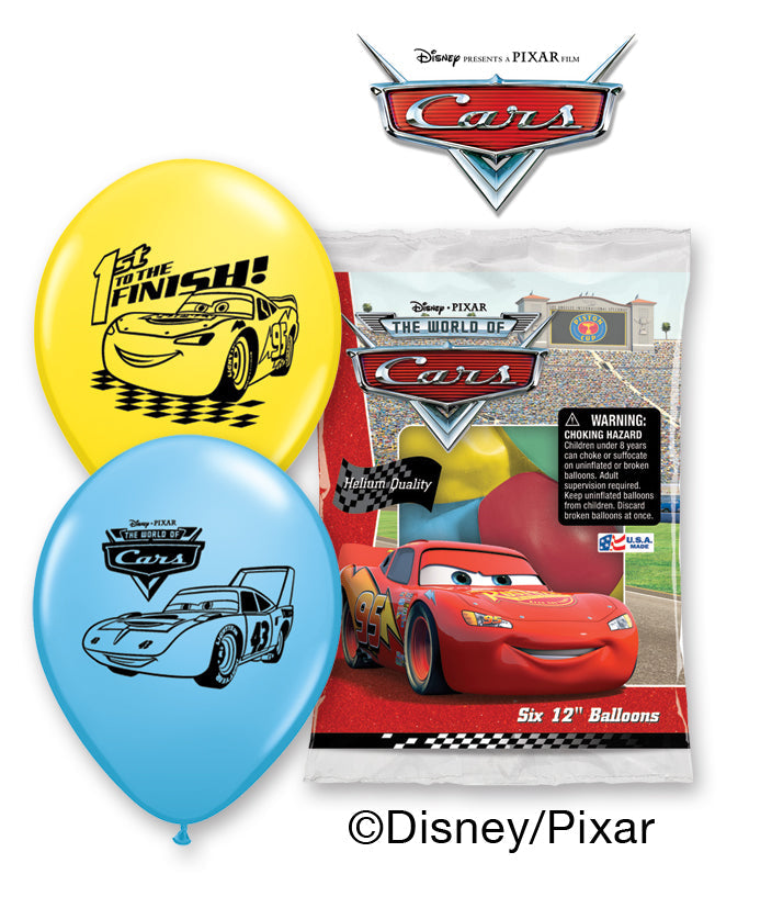 12" Disney Cars (6 Pack) Latex Balloons