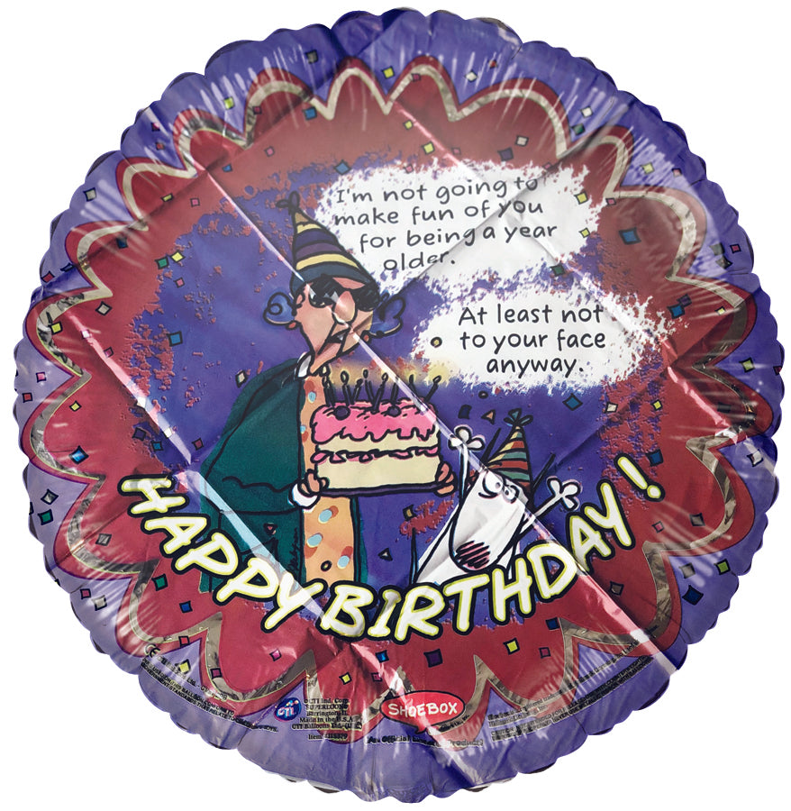 18" Happy Birthday Being Year Foil Balloon