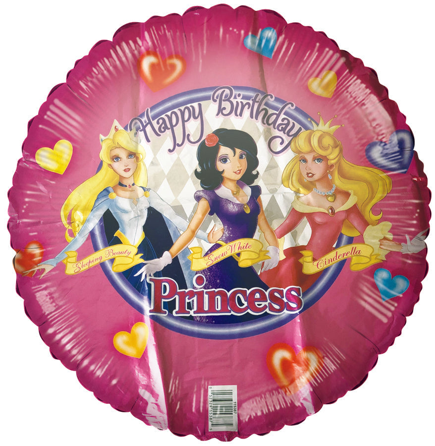 18" Happy Birthday Princess Foil Balloon