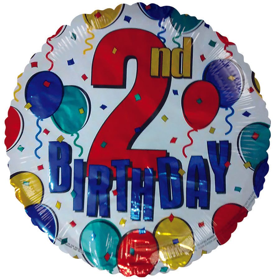 18" 2nd Birthday Balloons