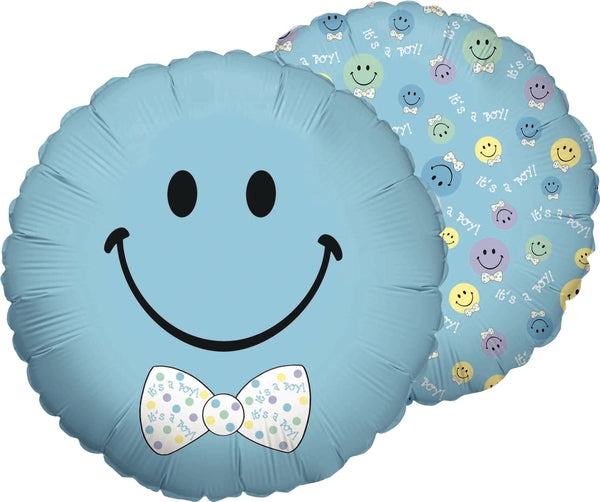 4" Airfill Only Smiley Baby Boy Balloon