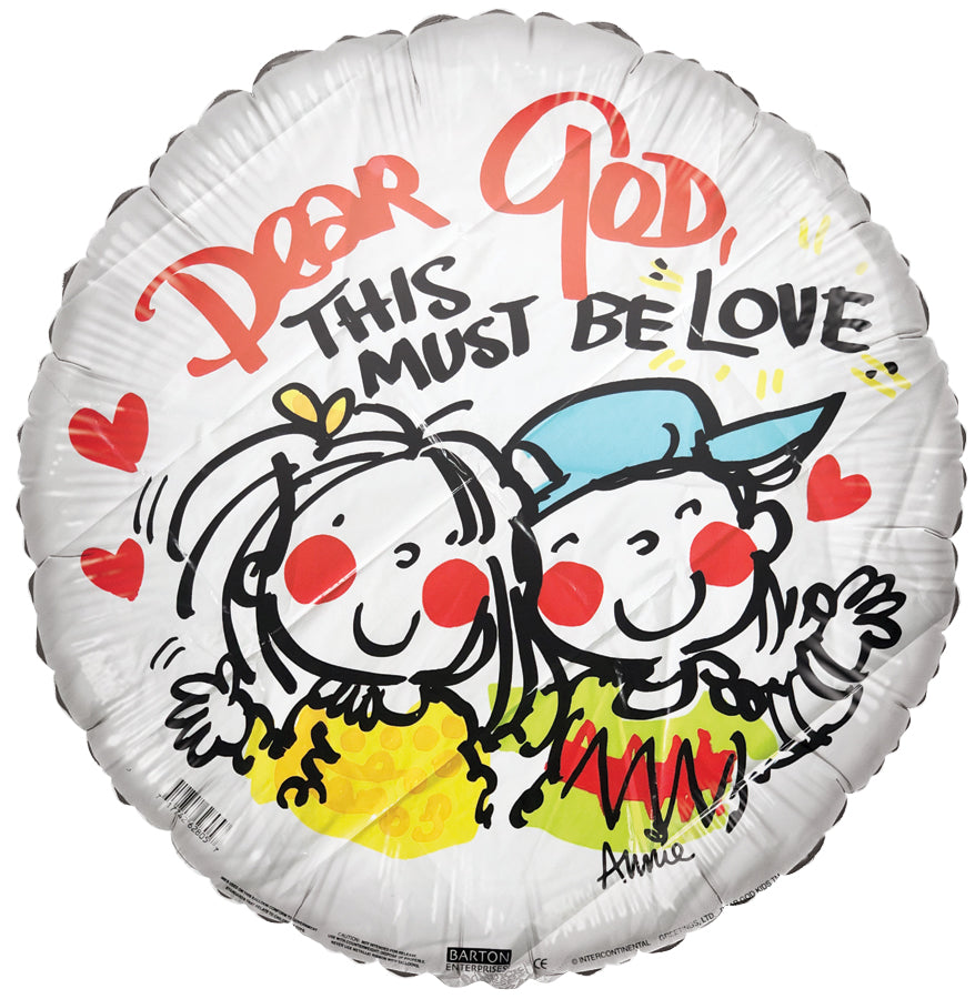 18" Dear God This Must Be Love Foil Balloon