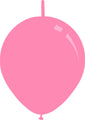 6" Standard Pink Decomex Linking Latex Balloons (100 Per Bag)