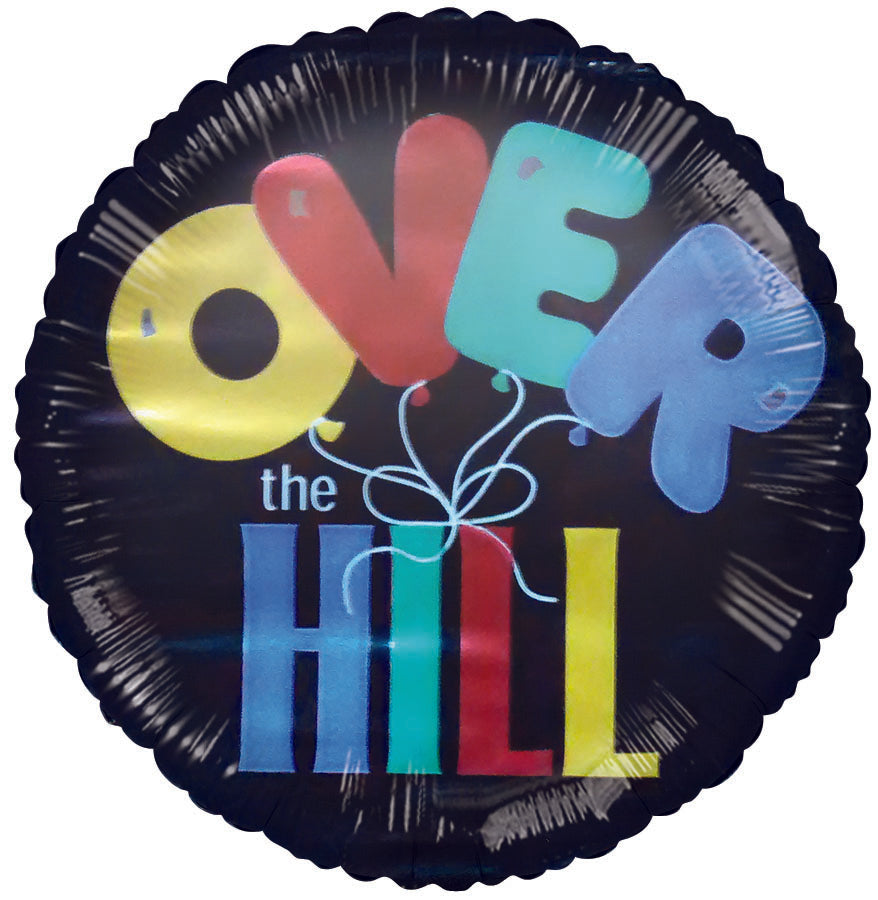 2" Airfill Only Over The Hill Ballons Black Balloon