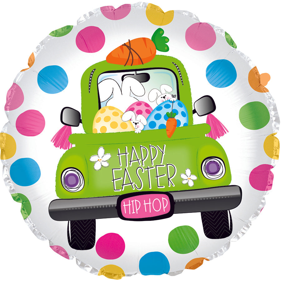 9" Airfill Only Happy Easter Mobile Foil Balloon