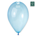 13" Gemar Latex Balloons (Bag of 50) Rainbow Pastel Crystal Sky Blue
