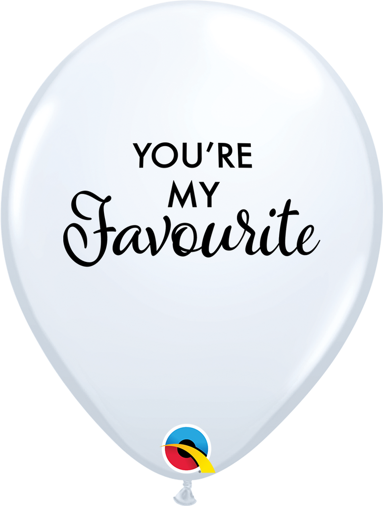 11" Latex Balloons White (50 Per Bag) Simply You're My Favourite