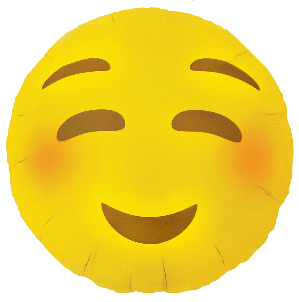 18" Foil Balloon Emoji Blushing