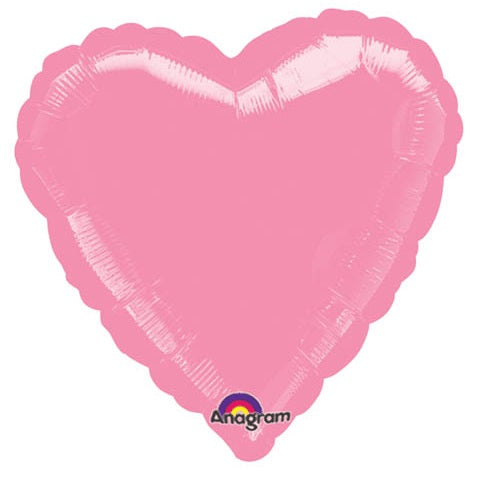 18" Metallic Pink Heart Anagram Brand Balloon