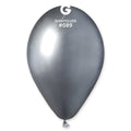 13" Gemar Latex Balloons (Bag of 25) Shiny Silver