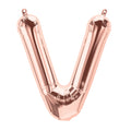 16" Northstar Brand Airfill Only Letter V - Rose Gold Letter Foil Balloon