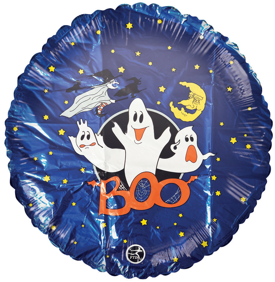 18" Single Sided Halloween Boo Balloon