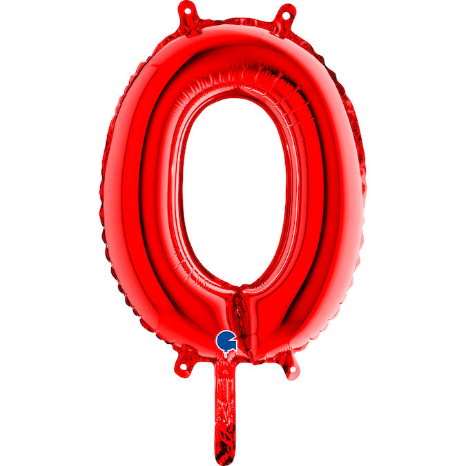 14" Airfill Only (Self Sealing) Number Zero Red Balloon