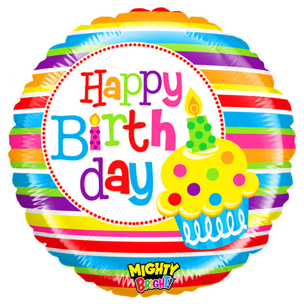 21" Mighty Bright Balloon Mighty Cupcake Birthday