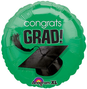 18" Congrats Grad Balloon Green