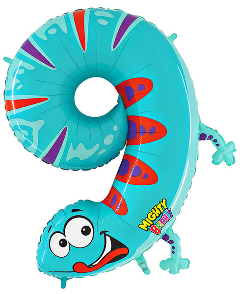 40" Number 9 "Gecko" Jumbo Balloon
