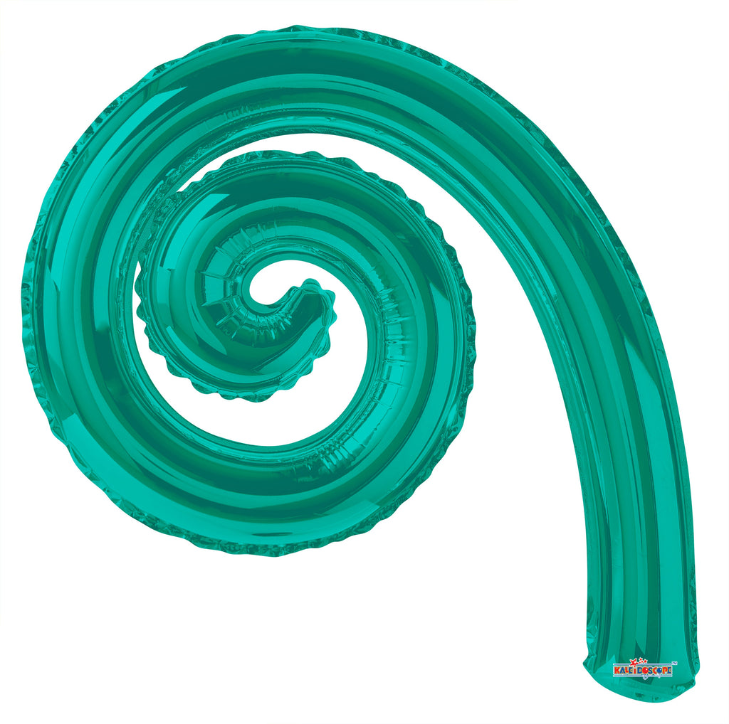 14" Airfill Only Kurly Spiral Turquoise Green Balloon