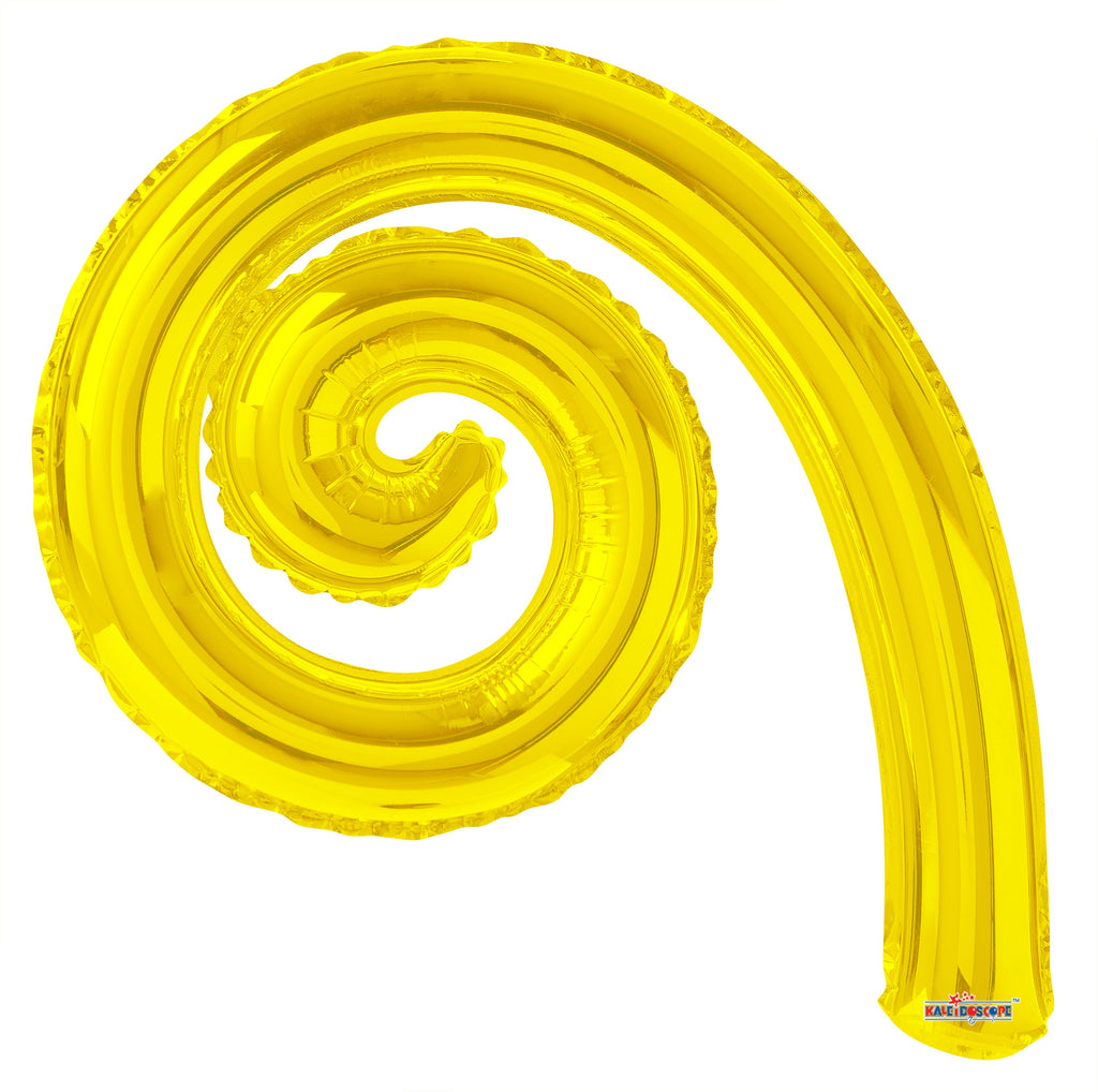 14" Airfill Only Onl Kurly Spiral Yellow Balloon GELLIBEAN