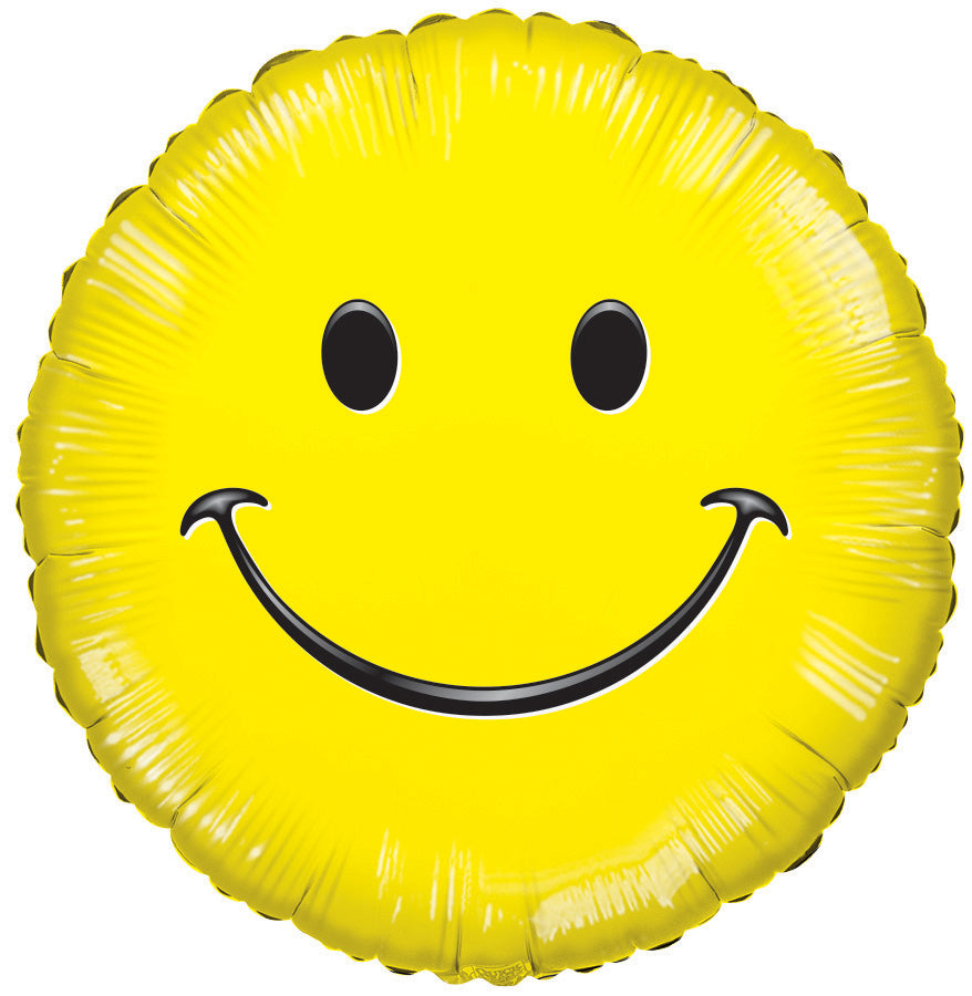 9" Airfill Only Smiley Face Foil Balloon