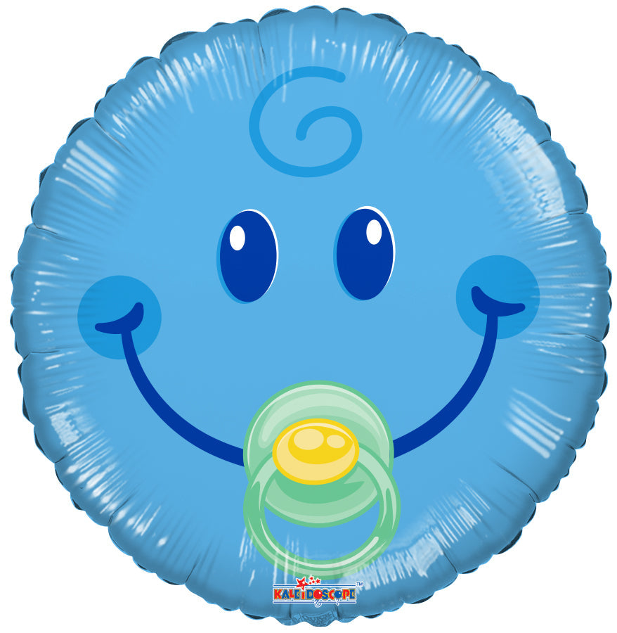 4" Airfill Only Smiley Boy Gellibean Balloon