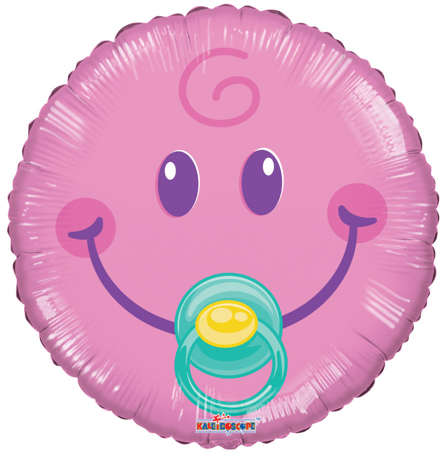 4" Airfill Only Smiley Girl Gellibean Balloon