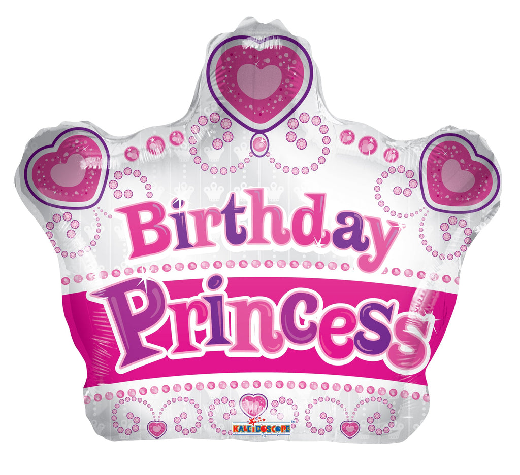 12" Airfill Only Birthday Princess Crown Shape Balloon