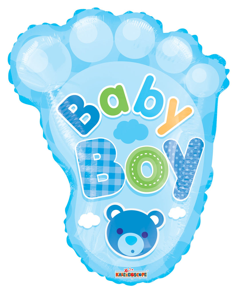 20" Baby Boy Foot Shape Gellibean Balloon