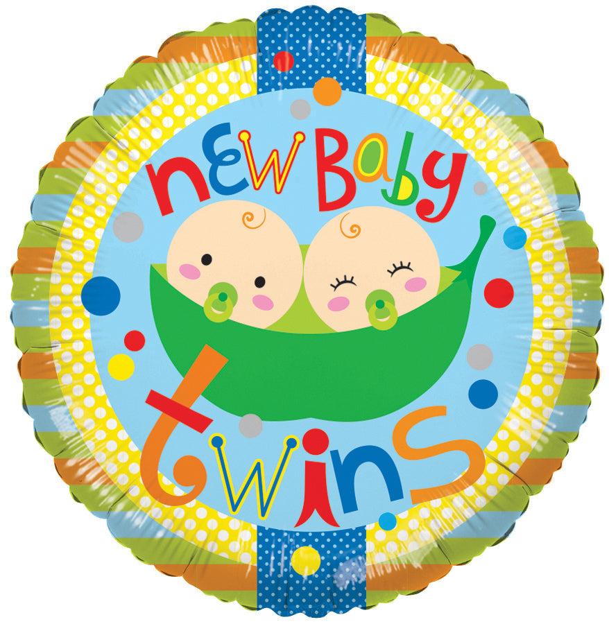 18" Baby Twins 2 Peas Balloon