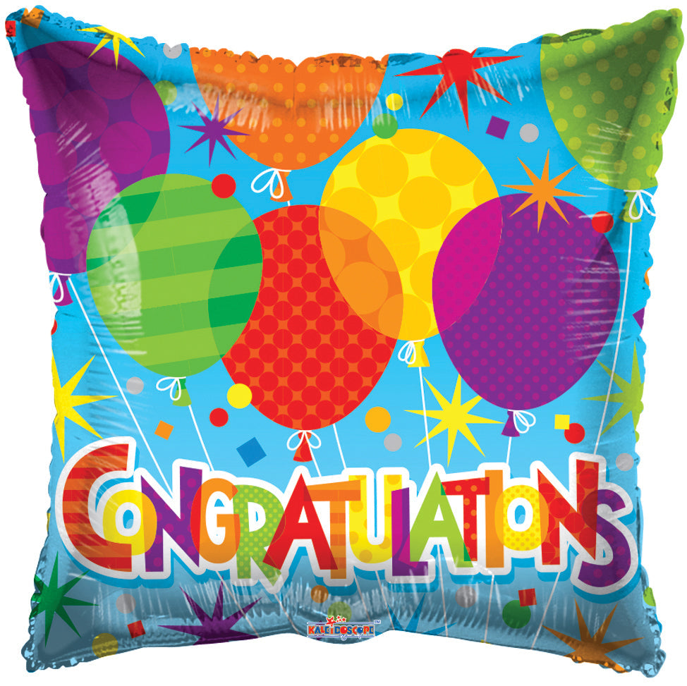 18" Congratulations Patterned Balloons Balloon