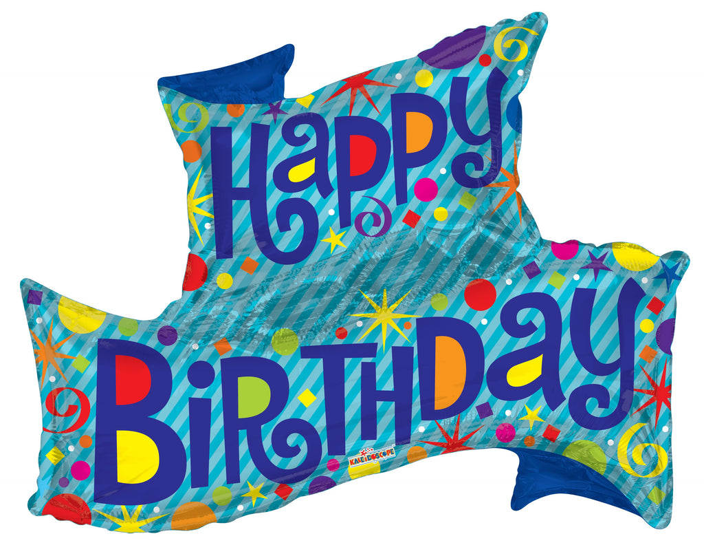 36" Shape Birthday Banner Shape Balloon