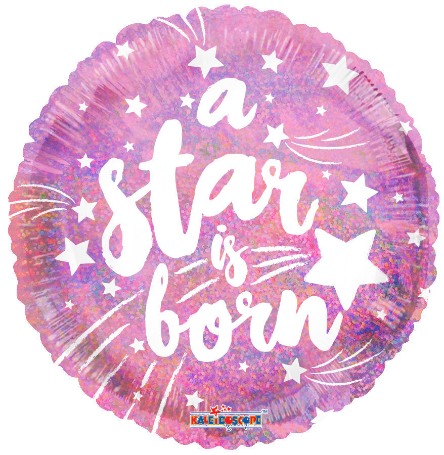 9" Airfill Only A Star Is Born Pink Balloon Valved