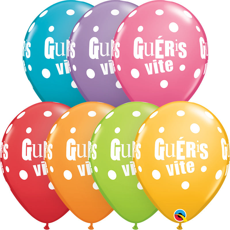 11" Latex Balloons Festive Assorted (50 Per Bag) Gueris Vite Pois