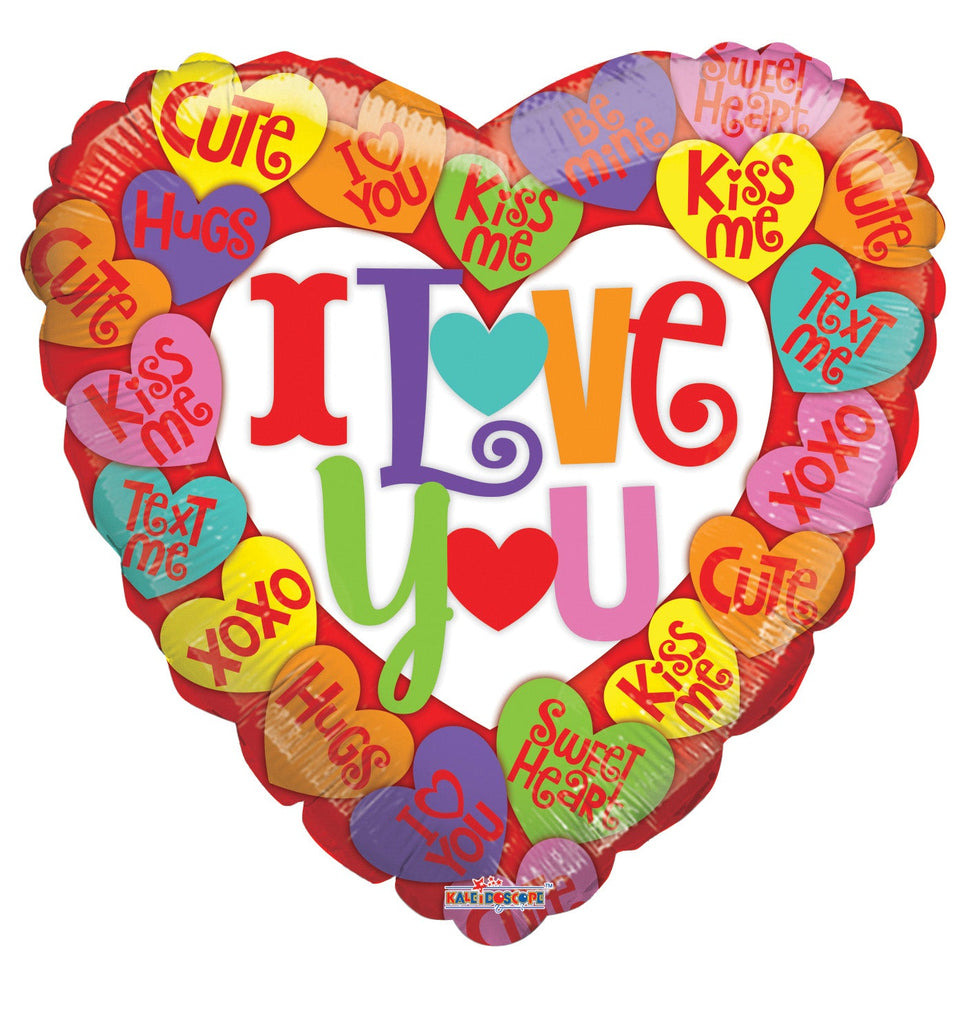 18" I Love You Little Messages Balloon