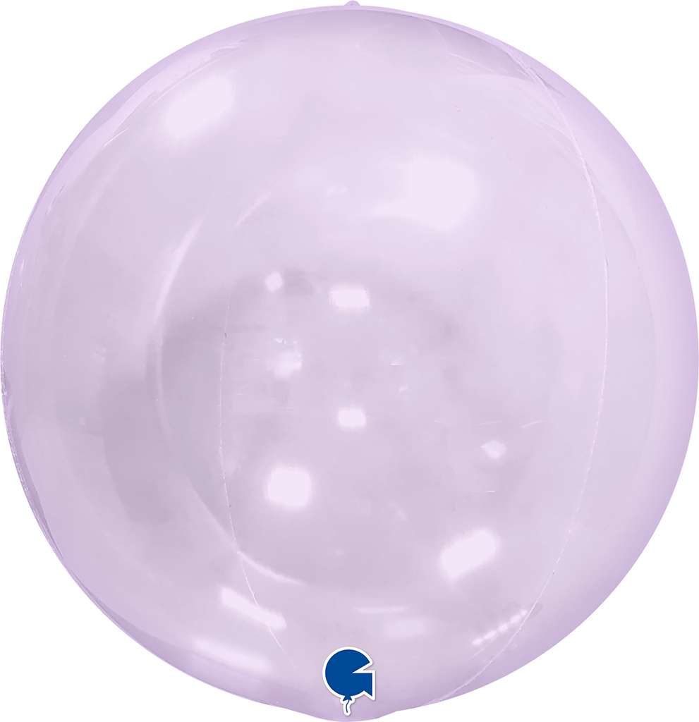 15" (22" Deflated) Transparent Lilac Globe Balloon